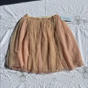 Cat & Jack Sparkling Peach Tulle Skirt